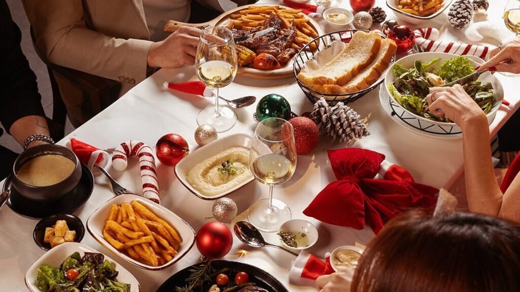 business lunch in DIFC - Lunch arrangement on a table